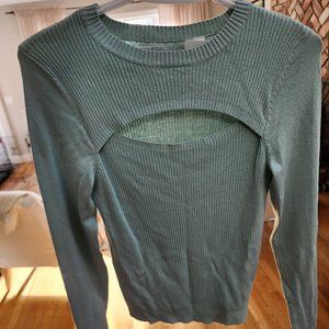 ONLY cut out long sleeve ribbed shirt NWT